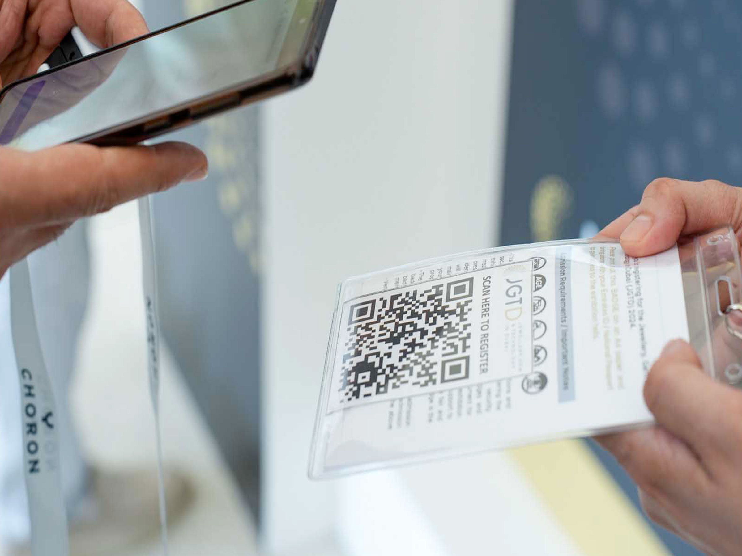 Printed entrance badge Printed entrance badge